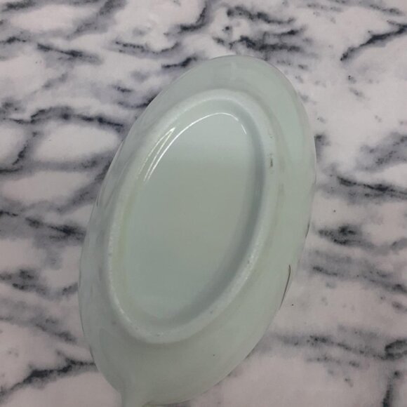 Vintage MCM Ballerina Universal Pottery CO. Gravy Boat w/ Tray Atomic Flowers - Picture 5 of 8